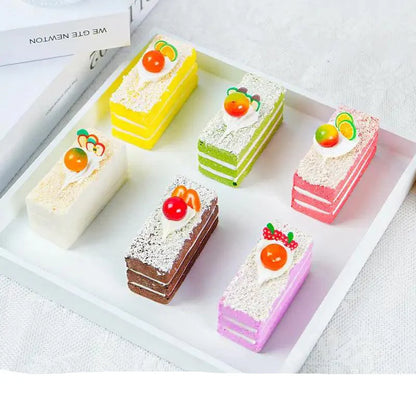 Rynx | Playful Set of 6 Colorful PU Foam Cake Magnets for Creative Home Styling and Photography