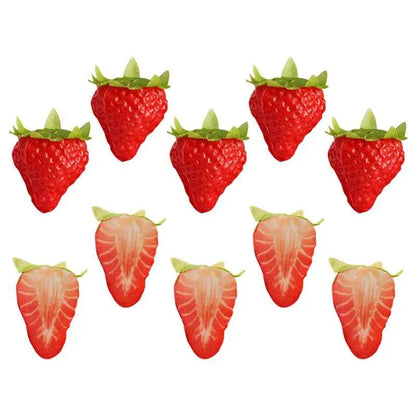 Rynx | Charming 10-piece Realistic Strawberry Home Decor and Craft Set