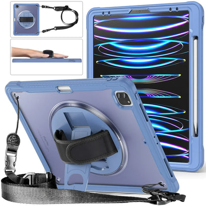 RYNX | For Ipad Pro 11 12.9 13 M1 M2 M4 2022 2024 Shockproof Heavy-Duty- Ipad Air 4 Air5 10.9"Mini6 Case+Shoulder Strap |