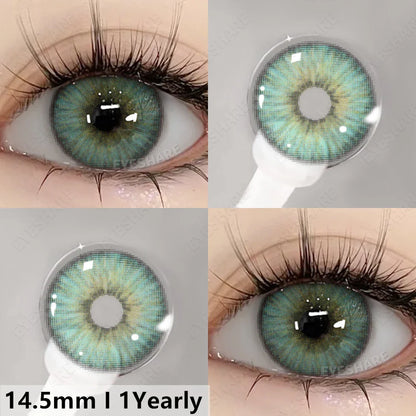 Rynx | New natural colors contact lenses for the eyes 2pcs./1pair colored beautiful pupil color lenses yearly brown eyes contact