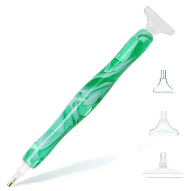 Rynx | 5D DIY Diamond Pen Spot Drill Set – Multifunctional Resin Diamond Embroidery Tool with 5 Pen Heads for Easy Application