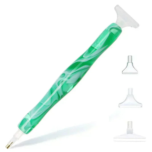 Rynx | 5D DIY Diamond Pen Spot Drill Set – Multifunctional Resin Diamond Embroidery Tool with 5 Pen Heads for Easy Application