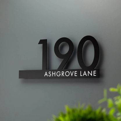 Rynx | Personalized elegant acrylic house number sign - modern and weatherproof