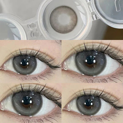 Rynx | 2pcs Annual Contact Lenses Eye Black Natural Color Contact Lenses Round Soft Lenses Prescription Myopic Students Color Cosmetics
