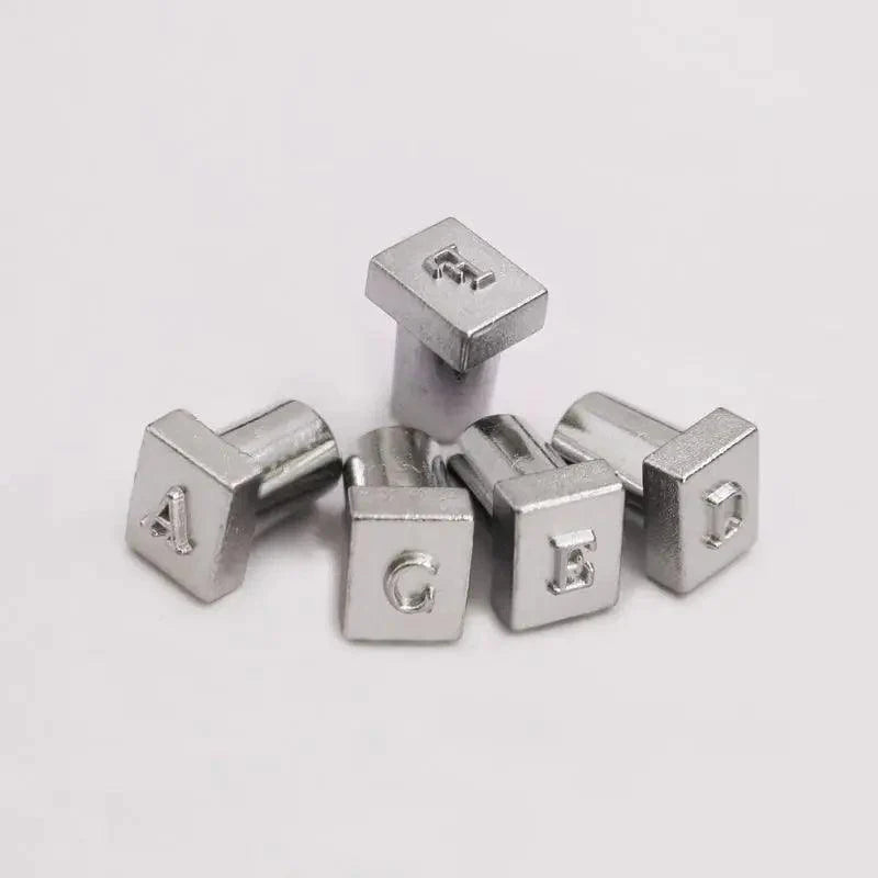 Rynx | Adjustable Metal Stamp Set for Leathercraft: Alphabet and Number Impressions