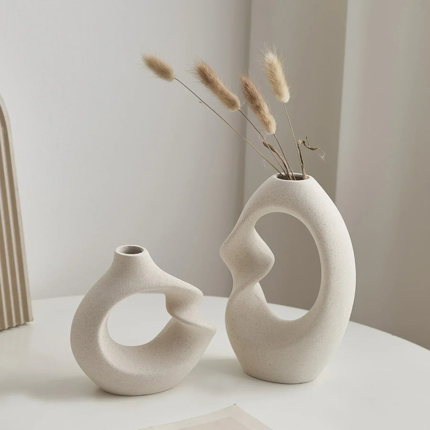 Rynx | FormaNova Ceramic Vase Set – Modern Asymmetrical Sculptural Vase Set