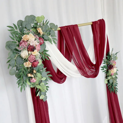 Rynx | Dusty Rose Wedding Arch Flower Decoration for Country Wedding Ceremony Floral Garland Reception Background Decoration
