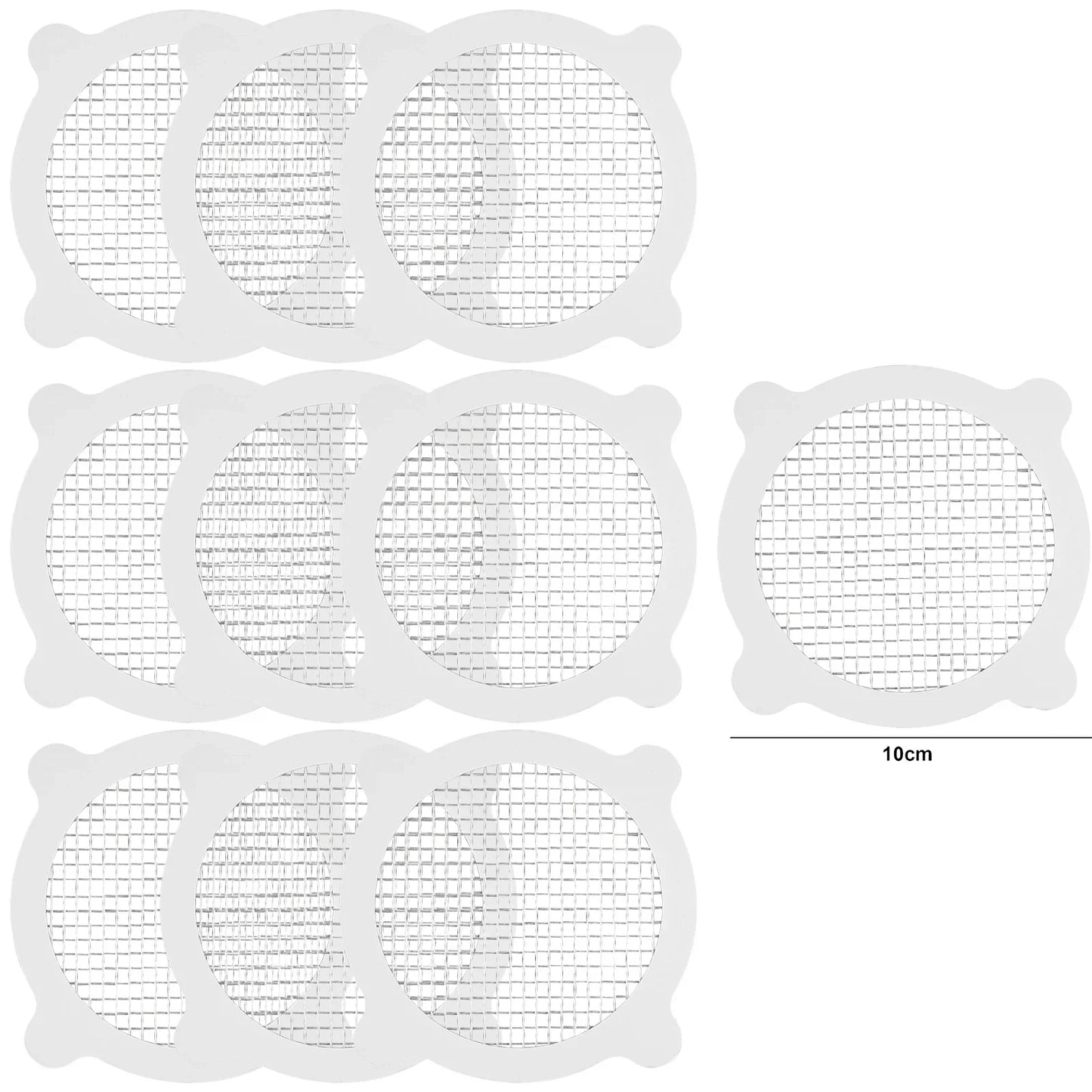 Rynx | Self-Adhesive Shower Drain Hair Catcher - Disposable Mesh Sink Strainer Filter - Cuttable Floor Drain Stickers for Bathroom (10/5m)