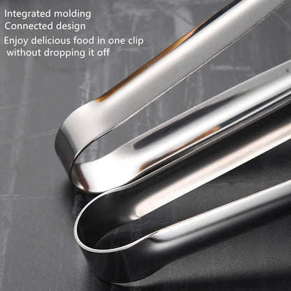 Rynx | Stainless Steel Grill Tongs – Non-Slip Food Clip, BBQ Steak, Bread Tong, Cooking Utensils, Party Kitchen Gadgets