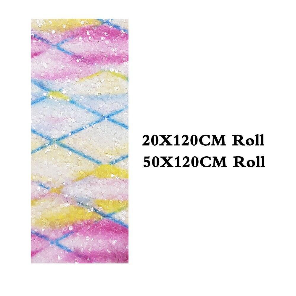 Rynx | Shiny diamond-shaped artificial leather craft roll - Ideal for stylish hair accessories and festive creations