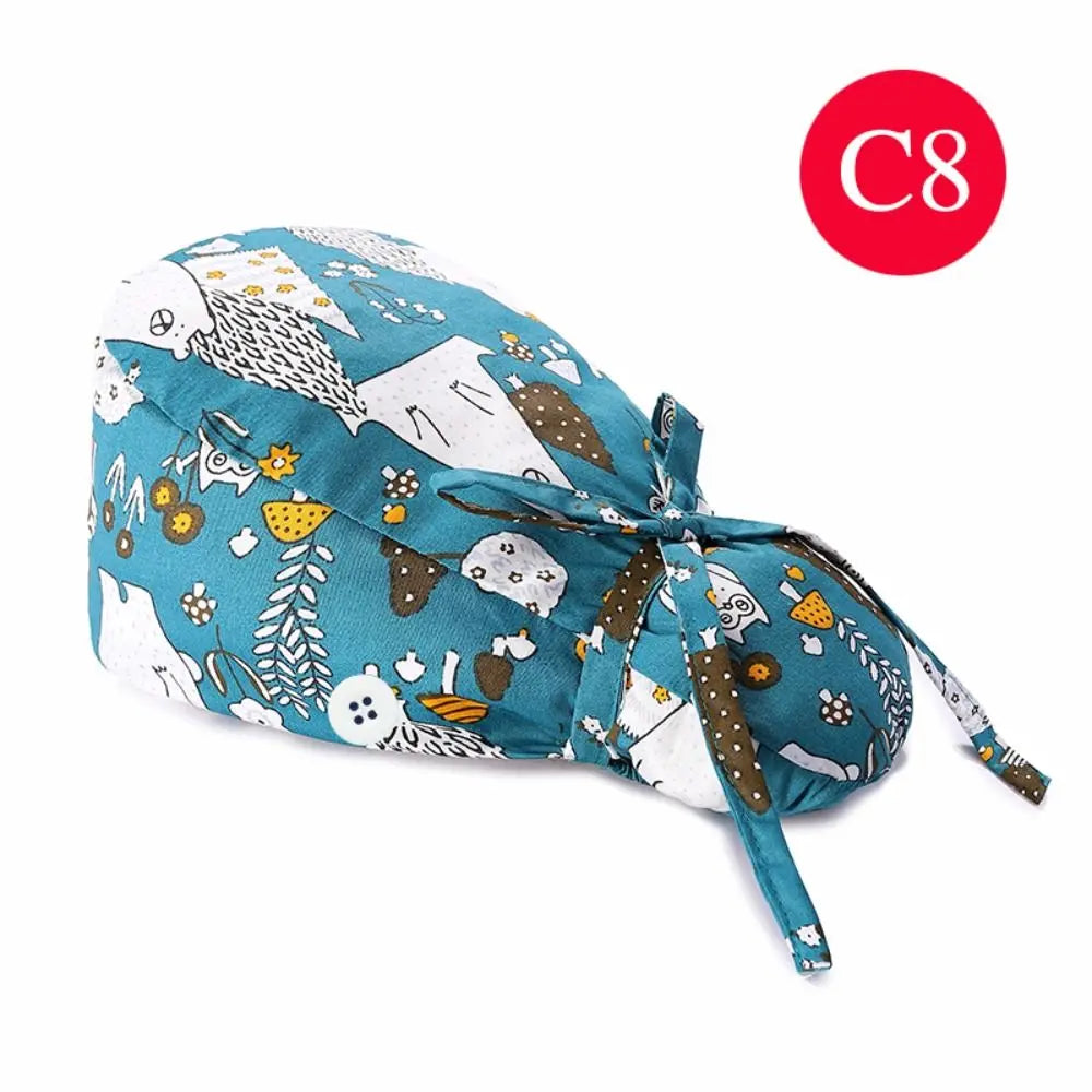 Rynx | Adjustable surgical cap with ponytail holder and buttons