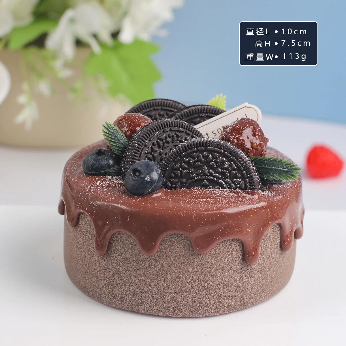 Rynx | Realistic Faux Fruit Cake Model for Home Decor and Photography - 1 pc. FCYY-MIX2