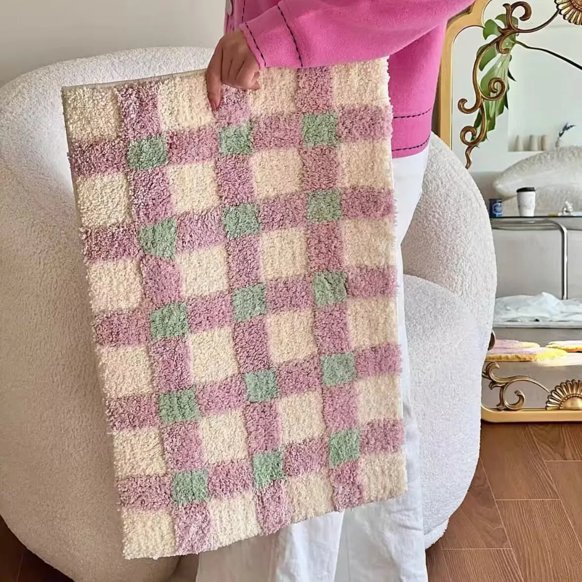 Rynx | Longer tufted carpet living room bath mat carpet at the bed soft bedroom wardrobe bathroom mat floor pad aesthetic home decor