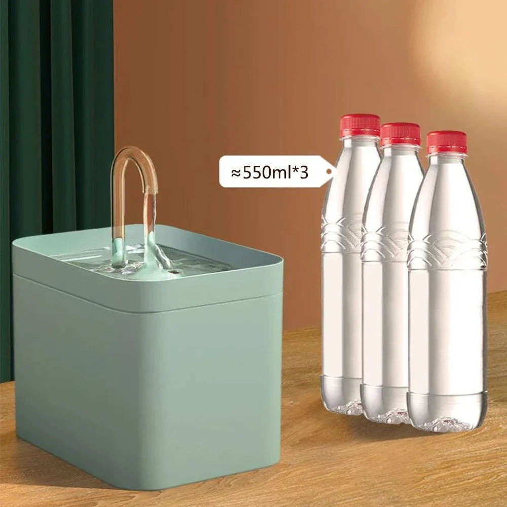 RYNX | Ultra-Quiet Pet Water Fountain With Smart Filtration - 1.5 L Stainless Steel