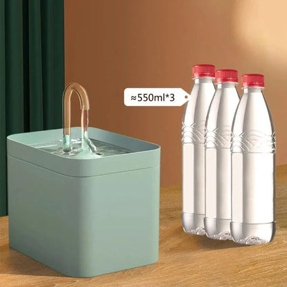 RYNX | Ultra-Quiet Pet Water Fountain With Smart Filtration - 1.5 L Stainless Steel