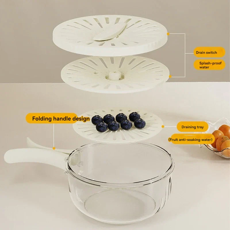 Rynx | Space Saving Vegetable Fruit Drainer Basket