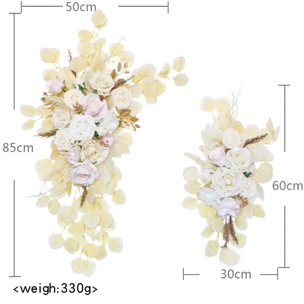 Rynx | Dusty Rose Wedding Arch Flower Decoration for Country Wedding Ceremony Floral Garland Reception Background Decoration