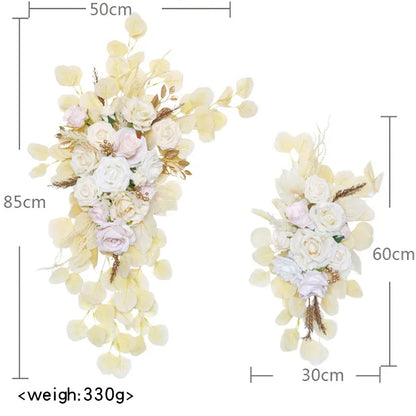 Rynx | Dusty Rose Wedding Arch Flower Decoration for Country Wedding Ceremony Floral Garland Reception Background Decoration