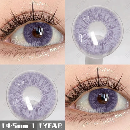 Rynx | 1 pair natural colored contact lenses pink contact purple gray eye colored lenses colored makeup soft beautiful pupil