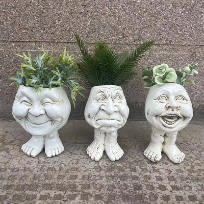 Rynx | FunnyFace Character Plant Pots | Funny Flower Pots with Personality | Indoor & Outdoor Decor