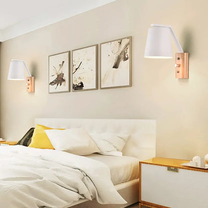 Rynx | HoutLys - LED Wall Lamp with Switch Nightstand Lamp Living Room Decoration