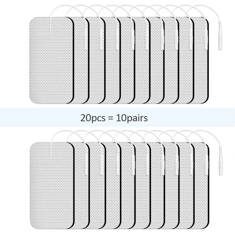 Rynx | Therapeutic TENS Electrode Pads with Conductive Gel - Muscle Stimulator Massage Patches for Physiotherapy Relief & Pressure Pulse Therapy