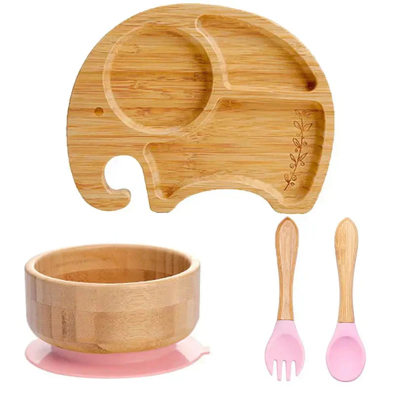 Rynx | Kids Dish Set with Suction Cup Bottom - EcoFeast