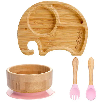 Rynx | Kids Dish Set with Suction Cup Bottom - EcoFeast
