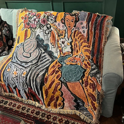 Rynx | Flower pattern wall tapestry blanket