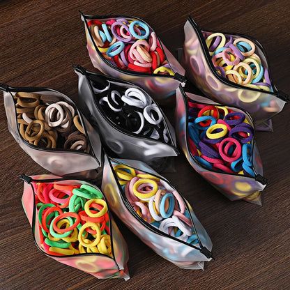Rynx | 50/100pcs Colored Hair Ties for Kids: Elastic Hair Ties