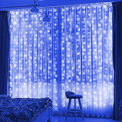 Rynx | 6/4/3M USB Curtain String Lights 8 Modes Bedroom Home Christmas Tree Garland Light Wedding Christmas Holiday Decor Fairy Lights