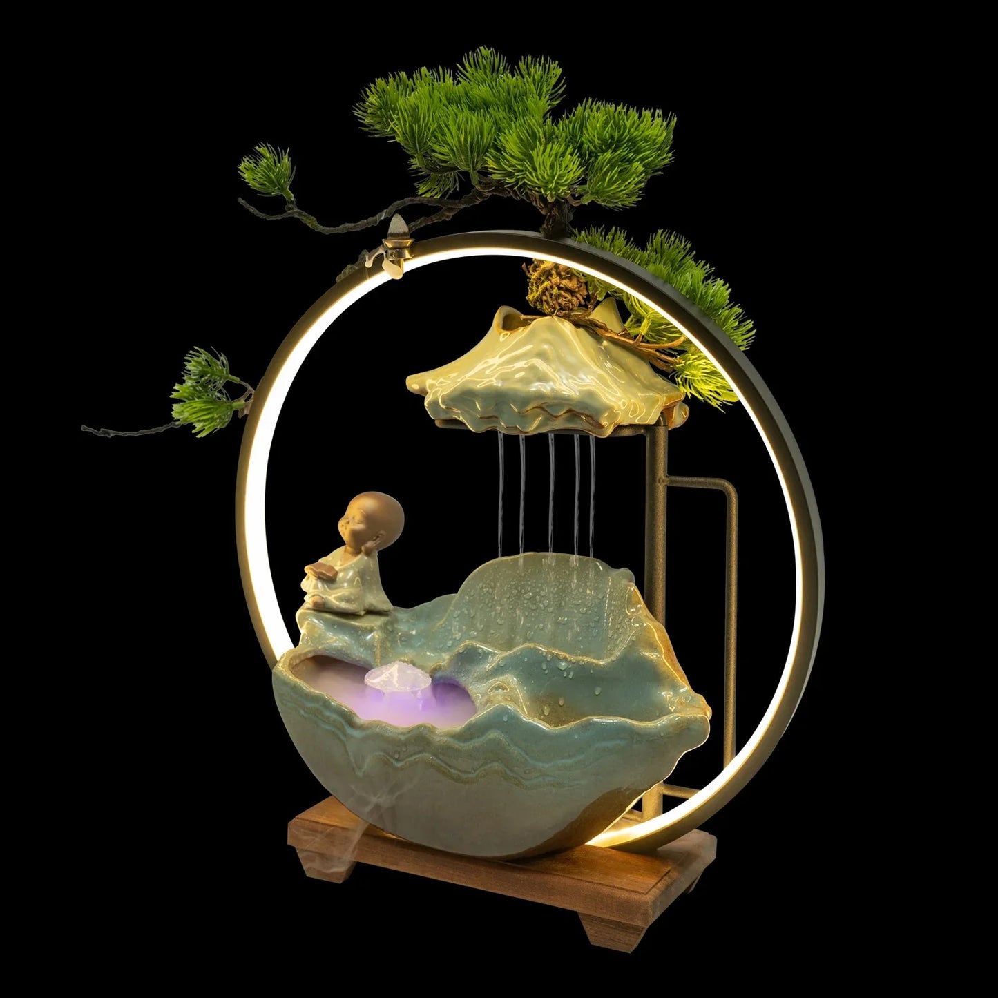 Rynx | Waterfall Fortune LED Incense Burner Zen Decor