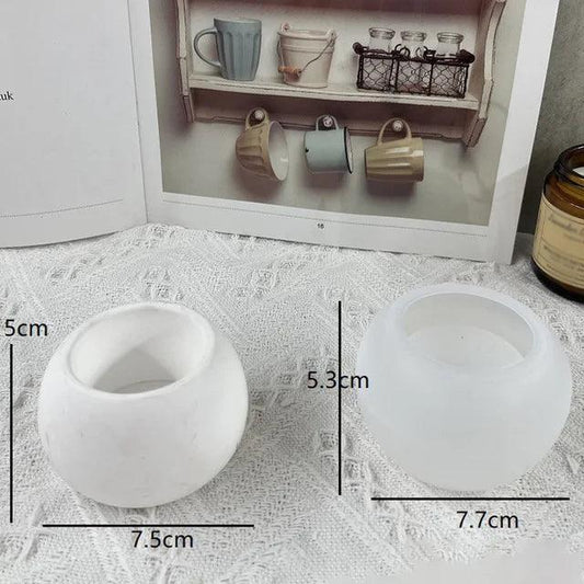 Rynx | Personalized round silicone mold for unique candle and succulent creations - Enhance your home decor