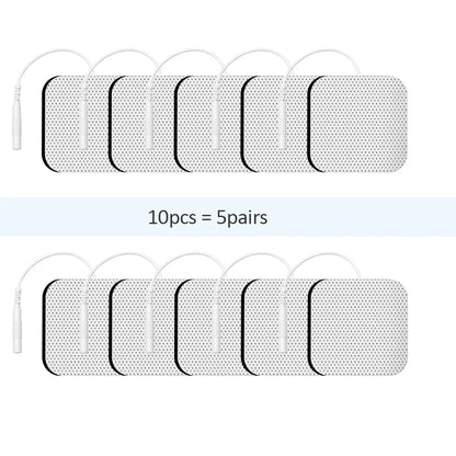 Rynx | Therapeutic TENS Electrode Pads with Conductive Gel - Muscle Stimulator Massage Patches for Physiotherapy Relief & Pressure Pulse Therapy