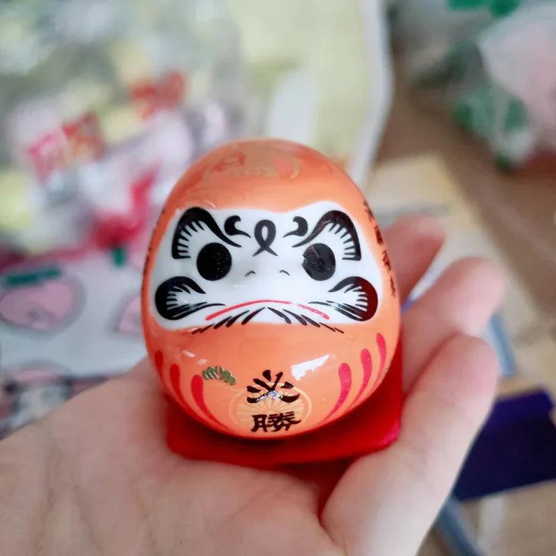 Rynx | Charming Japanese Ceramic Lucky Cat Daruma Figurine for Home Decor and Gifts
