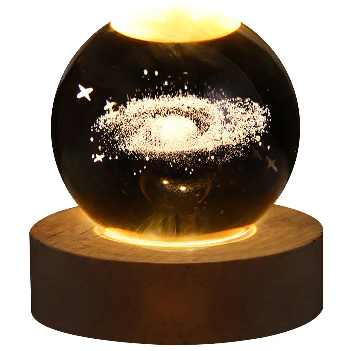 Rynx | GalaxyGlow Crystal Lamp | 3D Galaxy Crystal Ball Lamp | LED Mood Light | Unique Decor for Home
