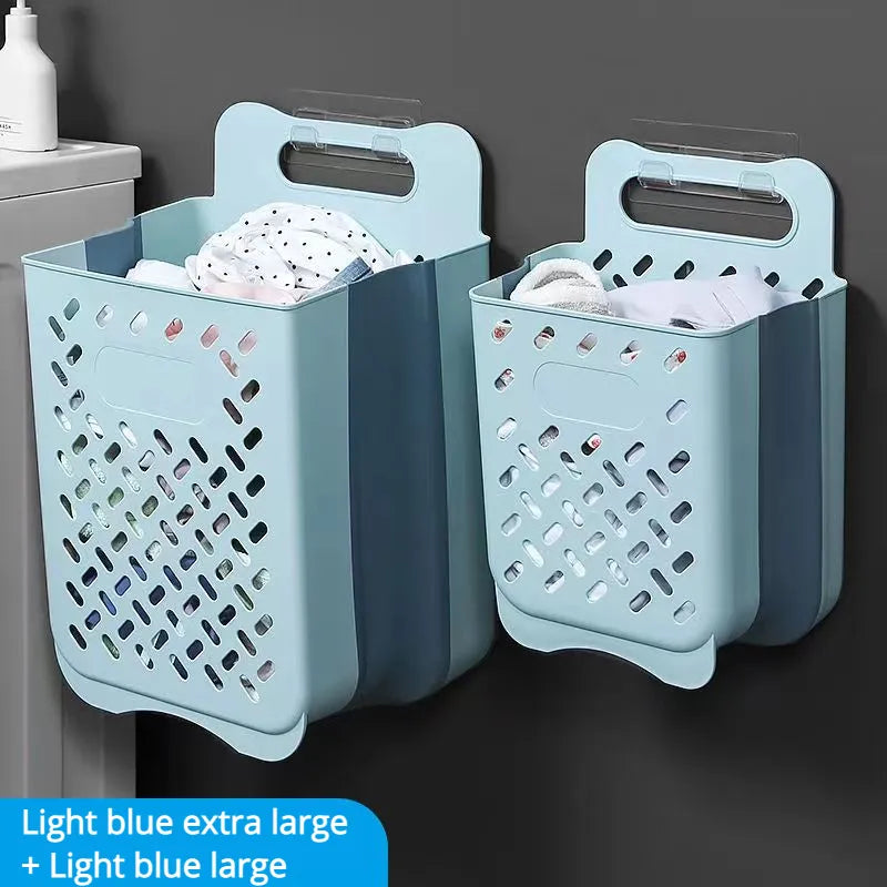 Rynx | Space-Saving Wall-Mounted Folding Laundry Basket - Your Household Laundry and Bathroom Organizer