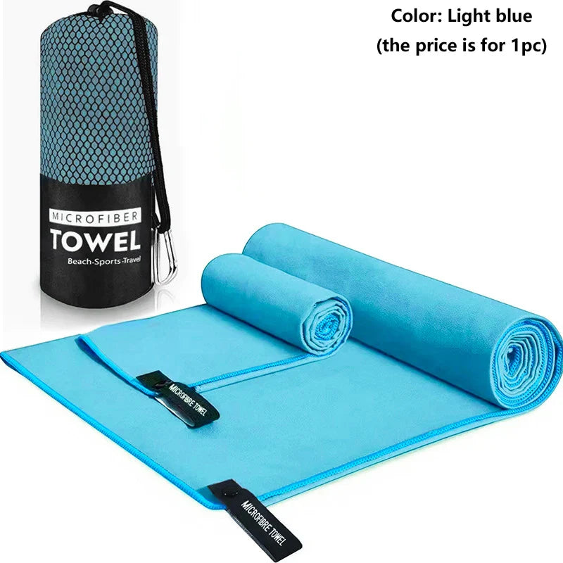 Rynx | Quick-Drying Sports Towel | Swimming Gym Fitness Camping Running Beach Towels | Blue Grey Green Orange