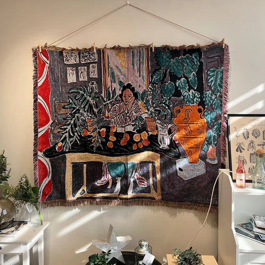 Rynx | Flower pattern wall tapestry blanket
