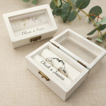 Rynx | Personalised Wedding Ring Box,Ring Box for Engagement,Ring Holder,ring box for wedding ceremonyengagement ring box