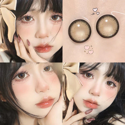 Rynx | 1 Pair Korean Colored Contact Lenses for the Eye with Diopters Myopia Lenses Naturally Beautiful Pupil New Fast Shipping