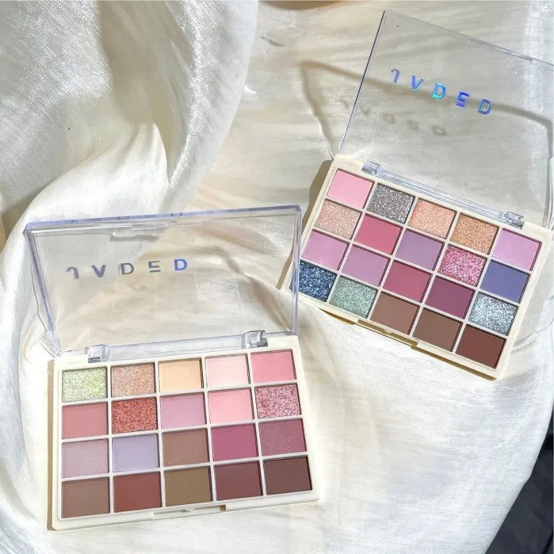 Rynx | 20 Colors Lavender Eyeshadow Palette Gradient Low Saturation Matte Pearlescent Eye Pigments Contour Shadow Plate Shimmer Eyeshadow