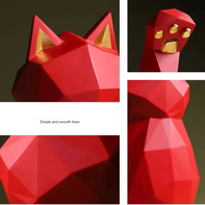 Rynx | Nordic Minimalism Geometry Lucky Cat Statues