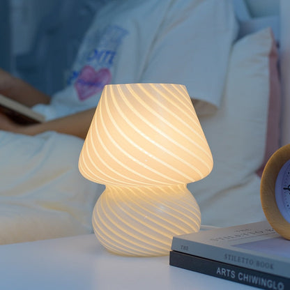 Rynx | LED Desk Lamp in Mushroom Shape made of Glass