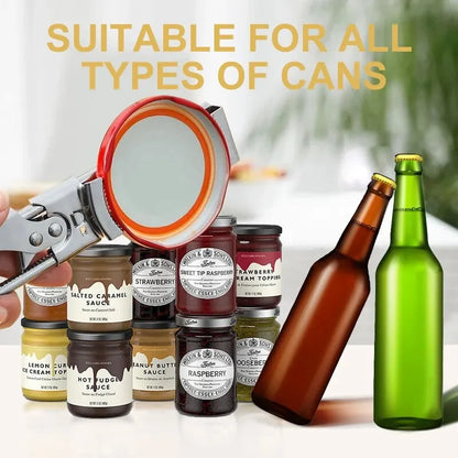 Rynx | Adjustable Stainless Steel Can Opener | Non-Slip Bottle Opener | New Kitchen Tool