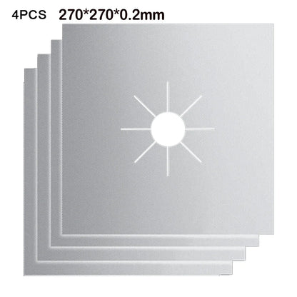 Rynx | 1 Set Gas Stove Pad and Protective Cover - 5-Hole Kitchen Cleaning and Anti-Dirty Non-Stick Reusable Stovetop Protector Pads