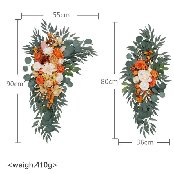 Rynx | Dusty Rose Wedding Arch Flower Decoration for Country Wedding Ceremony Floral Garland Reception Background Decoration
