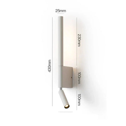 RYNX | Modern LED wall lamp for bedroom, adjustable hotel-style wall light