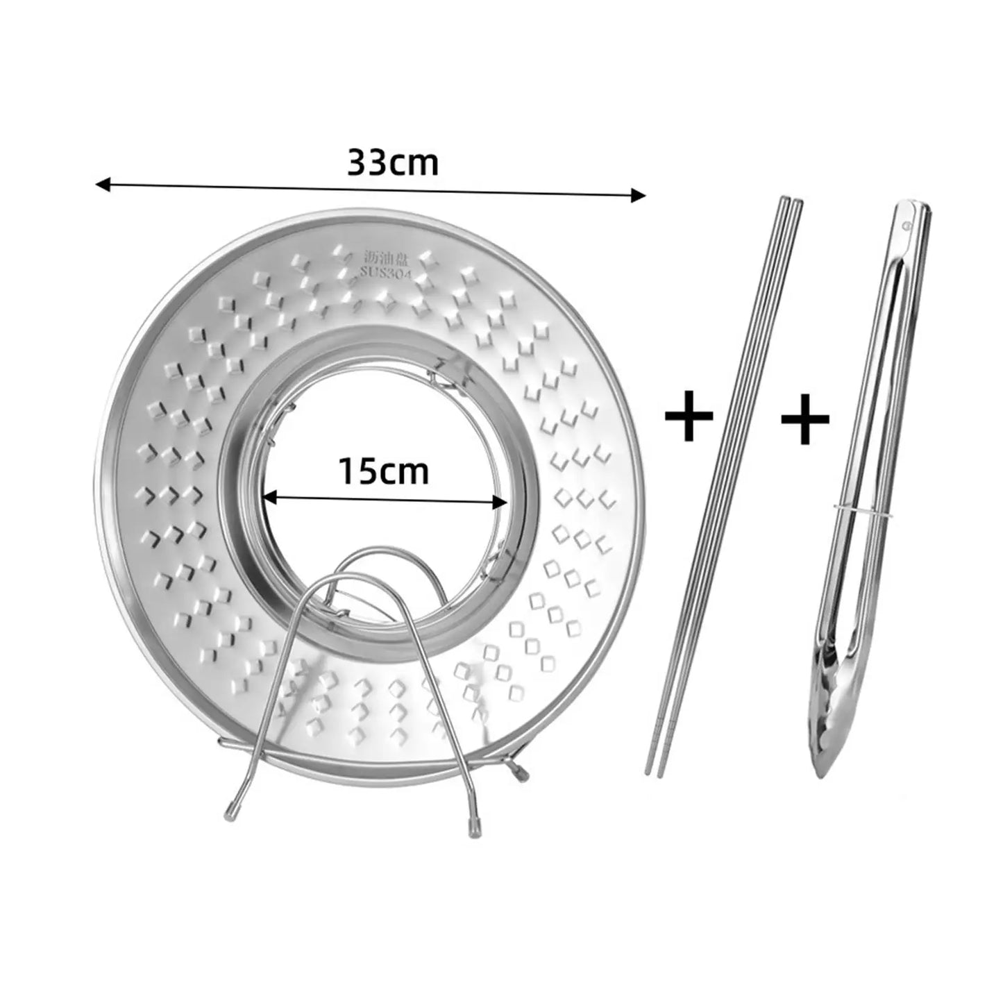 Rynx | Splashproof Frying Oil Filter Tray Kitchen Strainer Rack