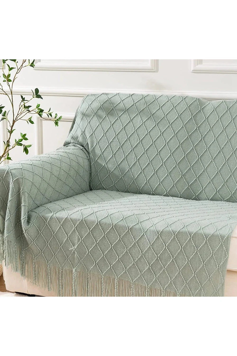 Rynx | Diamond Knit Throw Blanket